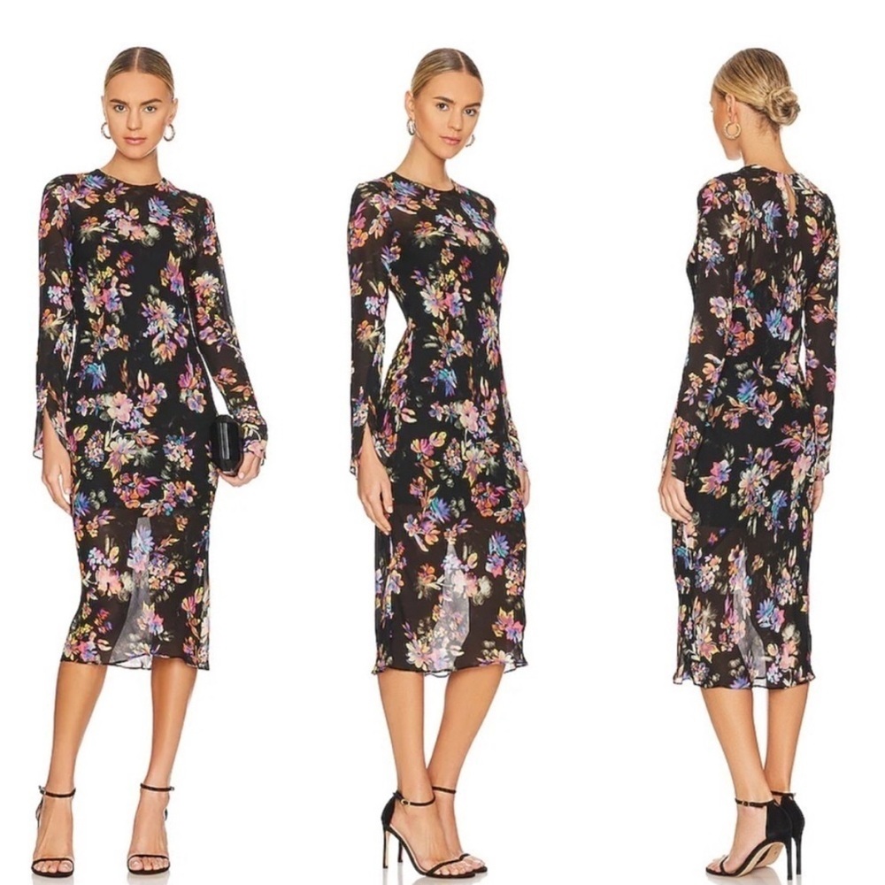 Collier Midi Dress in Mirabella, Amanda Uprichard
